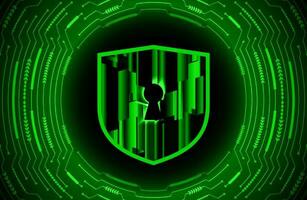 Modern Cybersecurity Technology Background with lock vector