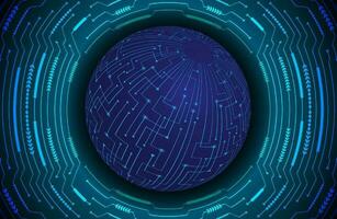 Modern Holographic Globe on Technology Background vector