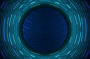 Modern Holographic Globe on Technology Background vector
