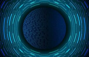 Modern Holographic Globe on Technology Background vector