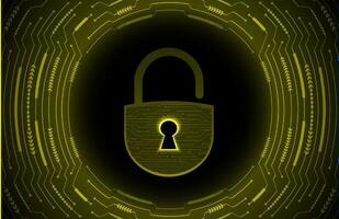 Modern Cybersecurity Technology Background with lock vector