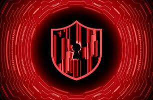 Modern Cybersecurity Technology Background with lock vector