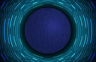 Modern Holographic Globe on Technology Background vector