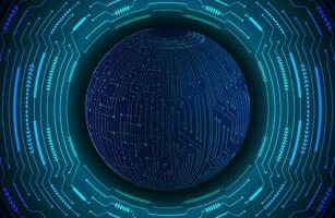 Modern Holographic Globe on Technology Background vector