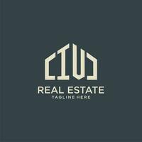 IV initial monogram logo for real estate design vector