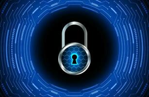 Modern Cybersecurity Technology Background with lock vector