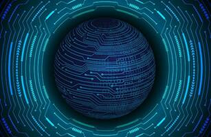 Modern Holographic Globe on Technology Background vector