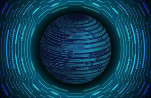 Modern Holographic Globe on Technology Background vector