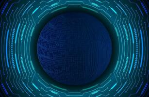 Modern Holographic Globe on Technology Background vector