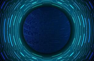Modern Holographic Globe on Technology Background vector