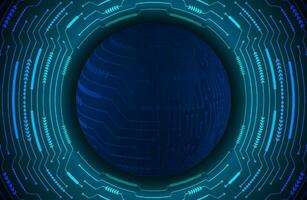Modern Holographic Globe on Technology Background vector