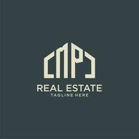 MP initial monogram logo for real estate design vector