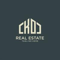 KO initial monogram logo for real estate design vector