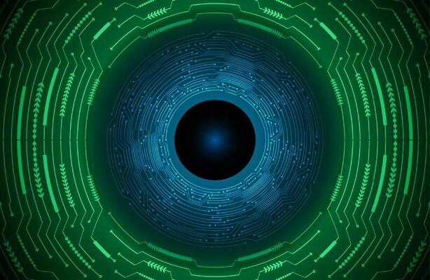 Modern Cybersecurity Eye on Technology Background