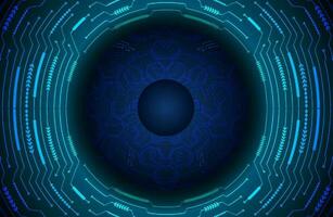Modern Cybersecurity Eye on Technology Background vector