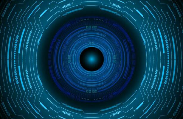 Modern Cybersecurity Eye on Technology Background
