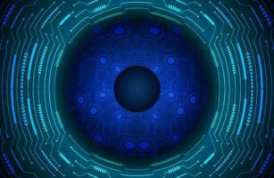 Modern Cybersecurity Eye on Technology Background vector