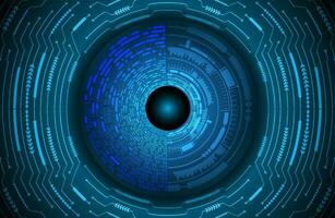 Modern Cybersecurity Eye on Technology Background vector