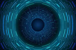 Modern Cybersecurity Eye on Technology Background vector