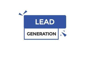 lead generation vectors.sign label bubble speech lead generation vector