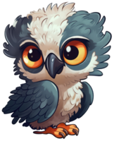 Funny and cute bird transparency sticker, Harpy Eagle. . png