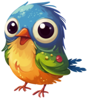 Funny and cute bird transparency sticker, Painted Bunting. . png