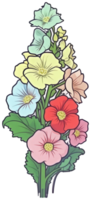 Blume Aufkleber transparent Illustration. png