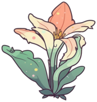 Blume Aufkleber transparent Illustration. png