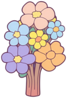 Flower sticker transparent illustration. png