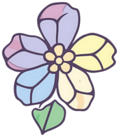 flor pegatina transparente ilustración. png