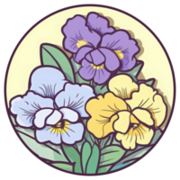 bloem sticker transparant illustratie. png