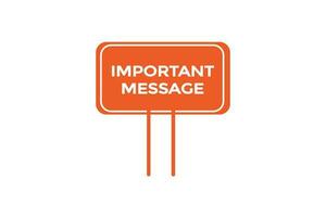 important message vectors.sign label bubble speech important message vector