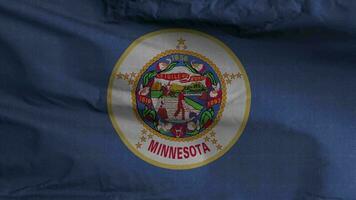 Minnesota Etat drapeau boucle Contexte 4k video
