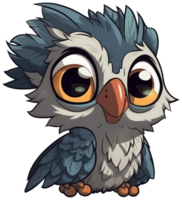 Funny and cute bird transparency sticker, Harpy Eagle. . png