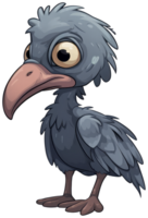 divertente e carino uccello trasparenza etichetta, shoebill cicogna. ai generativo. png