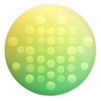 grön och gul knapp isolerat på vit bakgrund. vektor illustration.cirkel knapp med grön och gul gradienter png