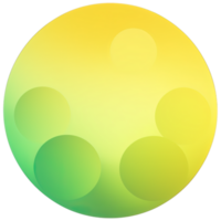 Green and yellow button isolated on white background. Vector illustration.Circle button with green and yellow gradients png