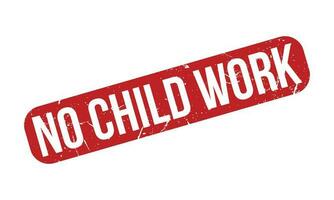 No Child Work Rubber Stamp. Red No Child Work Rubber Grunge Stamp Seal Vector Illustration