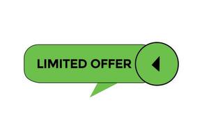 limited offer vectors.sign label bubble speech limited offer vector