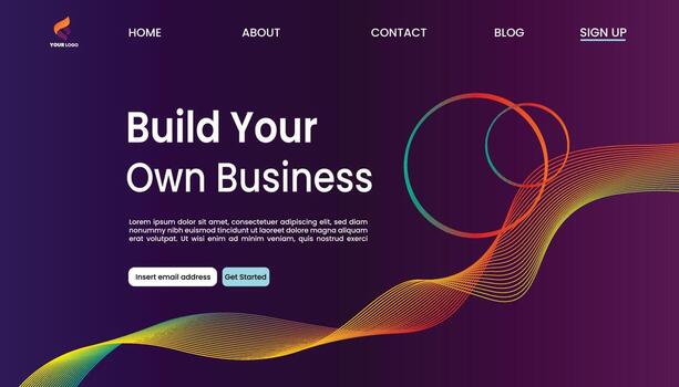 vector gratuito de página de inicio de sitio web de fondo abstracto