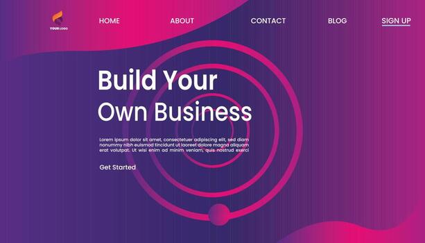 Abstract Background Website Landing Page free Vector
