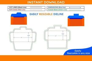 Bank deposit envelope 3.5x7 inch dieline template and 3D DV-32 envelope Box dieline and 3D box vector