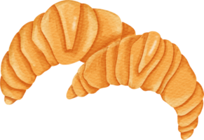 postre croissant acuarela png