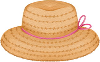 acuarela verano sombrero png