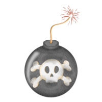 watercolor bomb pirate clip art png