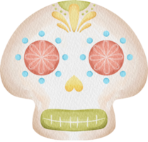 watercolor skull clip art png