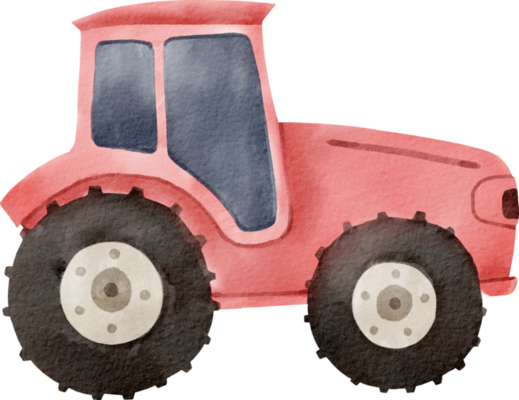 watercolor farm tractor 16537781 PNG