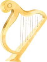 watercolor harp clip art png