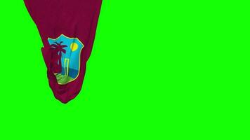 Cricket West Indies, CWI Hanging Fabric Flag Waving in Wind 3D Rendering, Independence Day, National Day, Chroma Key, Luma Matte Selection of Flag video