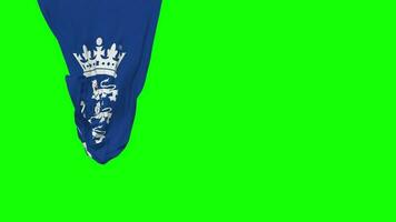 England och wales cricket styrelse, ecb hängande tyg flagga vinka i vind 3d tolkning, oberoende dag, nationell dag, krom nyckel, luma matt urval av flagga video